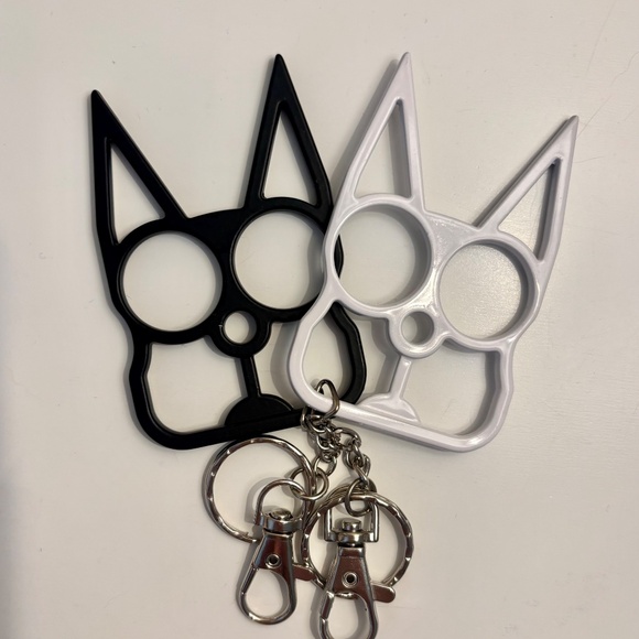 Cat Ears Metal Knuckle Protection! 2, Self Defense Safety Keychains!! Safety! - Picture 1 of 1